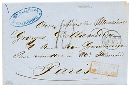 1854 Paquebot THABOR 26 Avril 54 + Taxe 10 Sur Lettre Avec Texte De CONSTANTINOPLE Pour PARIS. TB. - Maritime Post