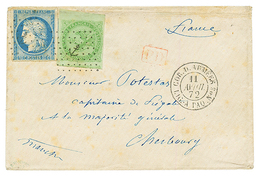 1872 COLONIES GENERALES 5c AIGLE Avec Marges Exceptionnelles + 20c CERES TB Margé Obl. ANCRE + CORR. D' ARMEES LIG. A PA - Maritime Post
