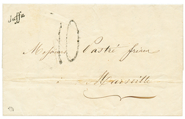 1854 Cursive JAFFA + Taxe 10 Sur Lettre Avec Texte Pour La FRANCE. Trés Rare. Superbe. - Sonstige & Ohne Zuordnung