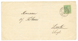 "SALONIQUE QUARTIER FRANCAIS - Tarif IMPRIME" : 1896 5c SAGE Obl. SALONIQUE Qtier FRANC. Sur IMPRIME Complet Pour LOCLE  - Other & Unclassified
