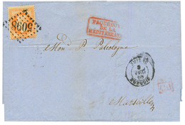 " SMIRNE" : 1868 40c(n°31) Obl. GC 5098 + SMYRNE TURQUIE Sur Lettre Pour MARSEILLE. TTB. Texte - Andere & Zonder Classificatie