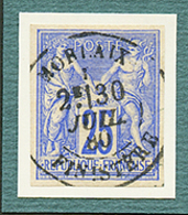 COLONIES GENERALES 25c SAGE TTB Margé Obl. Cachet Français MORLAIX FINISTERE. RARE Et Superbe. - Autres & Non Classés