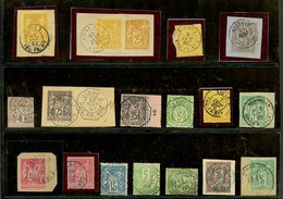 Superbe Sélection D' Oblitérations MARITIME Sur 18 Timbres Au Type SAGE. TTB. - Other & Unclassified