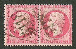 YOKOHAMA JAPON : Paire 80c (n°24) Obl. GC 5118. TTB. - Andere & Zonder Classificatie