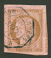 INDOCHINE : CG 10c CERES Marges énormes (2 Voisins) + Bord De Feuille En Haut Obl. CORR. D'ARMEES . TB. - Otros & Sin Clasificación