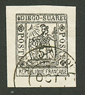 DIEGO-SUAREZ : 5c(n°10) Obl. Cote 110€. Signé BRUN. Superbe. - Otros & Sin Clasificación