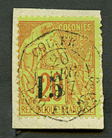 SENEGAL : 15 S/ 20c N°5 Type VII Oblitération Maritime COL. FR PAQ FR J N°3 Sur Fragment. Cote 140€++. TB. - Other & Unclassified