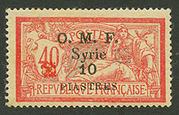 SYRIE : 10p S/ 40c (n°53) Neuf *. Cote 170€. Signé SCHELLER. TTB. - Other & Unclassified