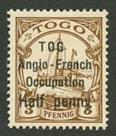 TOGO - ANGLO FRENCH OCCUPATION : 1/2p S/ 3pf ( N°31b) Surcharge Espacement étroit De 2m Avec VARIETE TOG Au Lieu De TOGO - Otros & Sin Clasificación