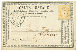 ALGERIE - BOU-SAADA : 1874 15c CERES Obl. GC 5131 + BOU-SAADA ALGERIE Sur CARTE PRECURSEUR Décorée à La Main (Aquarelle) - Otros & Sin Clasificación