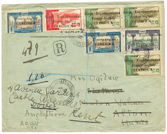 Occupation Militaire : 1916 5c (n°41)x3 + 10c (n°42) + 25c (n°44)x2 + 35c (n°46) Obl. TRESOR ET POSTES AUX ARMEES CAMERO - Otros & Sin Clasificación