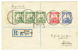 1921 CAMEROUN ALL. Surch. C.E.F 1/2d (x3)+ 1d + 2d Obl. BUEA BRITISH KAMERUN Sur Enveloppe Pour La SUISSE. RARE. TTB. - Autres & Non Classés