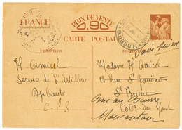 1941 FRANCE Carte INTERZONES 0,90 IRIS Obl. COTE DES SOMALIS DJIBOUTI Pour La FRANCE. TB. - Otros & Sin Clasificación