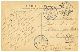 "VOYAGE DU GOUVERNEUR GENERAL DE L' INDOCHINE Au YUNAM" : 1909 CHINE 5c Obl. MENGTSEU Sur Carte (visite Du GOUVERNEUR D' - Other & Unclassified