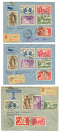 "ABENGOUROU & ABENGOUROUE" : 1938 Lot 3 Lettres RECOMMANDEES Par AVION De ABENGOUROU(x2) Et ABENGOUROUE Pour Le DAHOMEY. - Andere & Zonder Classificatie