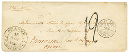 1856 Grand Cachet STe ANNE GUADELOUPE + Taxe 12 Sur Enveloppe Pour La FRANCE. Superbe. - Andere & Zonder Classificatie