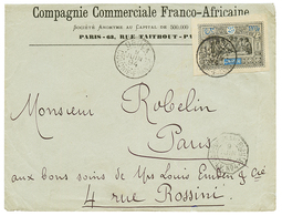 1894 25c (n°54) Obl. OBOCK COLONIE FRANCse Sur Env. Commerciale Pour PARIS. TTB. - Other & Unclassified