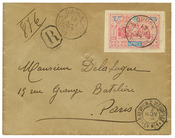 1894 50c (n°57) Obl. OBOCK COLONIE FRANCse Sur Env. RECOMMANDEE Pour PARIS. TTB. - Otros & Sin Clasificación