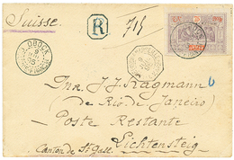 1895 75c (n°58) Obl. OBOCK COLONIE FRANCse Sur Enveloppe Pour LICHTENSTEIG (SUISSE). TTB. - Otros & Sin Clasificación