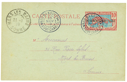 OUBANGUI : 1918 Entier Postal 10c Obl. BANGUI OUBANGUI CHARI TCHAD Pour La FRANCE. Rare. Superbe. - Autres & Non Classés