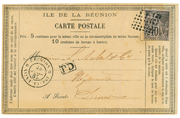 1882 CG 10c Obl. Losange De Points + REUNION ST PIERRE Sur CARTE PRECURSEUR Pour ST DENIS. TTB. - Other & Unclassified