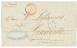 1859 OUTRE-MER PAUILLAC Rouge Sur Lettre Avec Texte Daté "ST PIERRE DE T. NEUVE" Pour GRANVILLE. TB.. - Other & Unclassified