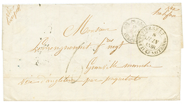 1858 Cachet ILES ST PIERRE ET MIQUELON Sur Lettre Via HALIFAX Pour GRANVILLE. TTB. - Other & Unclassified