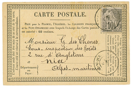 1885 CG 10c Obl. ST PIERRE ET MIQUELON Sur CARTE PRECURSEUR Pour NICE. TB. - Otros & Sin Clasificación