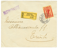 METELINE : 1913 2P Canc. METELINO On REGISTERED Envelope To TRIESTE. Superb. - Oriente Austriaco