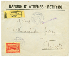 RETTIMO : 1913 2P Canc. RETTIMO On REGISTERED Envelope To TRIESTE. Vvf. - Levante-Marken