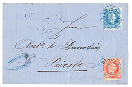 "TREBIZONDE" : 1874 5s + 10s Canc. TREBIZONDA On Cover To TRIESTE. FERCHENBAUER Certificate(1991). Vvf. - Levant Autrichien