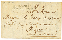 1809 Rare Cachet Bau PRINCIPAL / ARM. DU NORD On Entire Letter Datelined "ANVERS" To FRANCE. Scarce (REINHARDT = 1000).  - Otros & Sin Clasificación