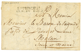 1809 Rare Cachet Bau PRINCIPAL / ARM. DU NORD On Entire Letter Datelined "ANVERS" To FRANCE. Scarce (REINHARDT = 1000).  - Autres & Non Classés