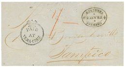 1862 PAID AT VERA-CRUZ + "1/-" Tax Marking On Cover To TAMPICO (MEXICO). Superb. - Otros & Sin Clasificación