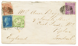 CALLAO PERU : 1872 Mixt GB 10P(fault)+ 2d + 6d Canc. C38 + PERU 1D Canc. LIMA On Envelope To ENGLAND. Scarce. Vf. - Other & Unclassified