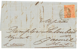 DANIS WEST INDIES : 1867 GB 4d Canc. C51 + ST THOMAS (verso) On Entire Letter To HAITI. Superb. - Other & Unclassified