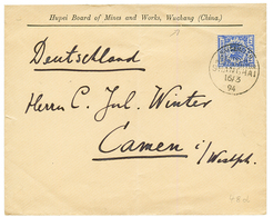 CHINA - WUCHANG PRECURSOR : 1894 GERMANY VORLAUFER 20pf Canc. SHANGHAI On Commercial Envelope From WUCHANG To GERMANY. V - China (oficinas)