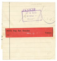 Boxed Fr. It Einn / Nachw. In / MOROGORO + 2 1/2 H + MOROGOO Cds (year Missing) On Wrapper To TABORA. Vvf. - German East Africa