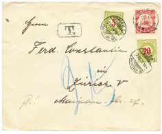 1904 10pf Canc. BUEA On Envelope To ZURICH Taxed On Arrival With SWITZERLAND POSTAGE DUES 5c (fault) + 20c. Vvf. - Cameroun