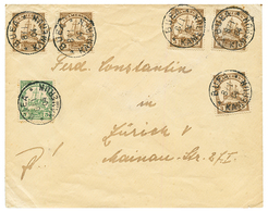 1904 3pf (x5) + 5pf Canc. BUEA On Envelope To ZURICH (SWITZERLAND). Vvf. - Camerún