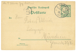 "ANGAUR" : 1909 P./Stat 5pf Canc. ANGAUR PALAU-INSELN To MUNCHEN. Superb. - Isole Caroline