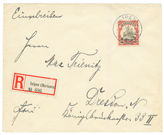 MARAIANES : 1907 40pf Canc. SAIPAN MARIANEN On REGISTERED Envelope To DRESDEN. Superb. - Mariana Islands