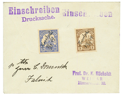 "ATOLL POST" : 1909 3pf + 20pf Pen Cancel On REGISTERED Envelope (DRUCKSACHE) To GERMANY. Superb. - Islas Marshall