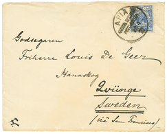 VORLAUFER To SWEDEN : 1892 20pf (corner Fault) Canc. APIA On Envelope To STOCKHOLM (SWEDEN). Rare Destination. Vvf. - Samoa