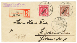 1900 10pf + 50pf Canc. APIA On REGISTERED Envelope To GERMANY. Superb. - Samoa