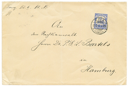 1905 20pf Canc. APIA SAMOA On (military Mail ?) Envelope To HAMBURG. Superb. - Samoa