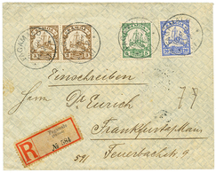 "FAGAMALO" : 1907 3pf(x2) + 5pf+ 20pf Canc. FGAMALO SAMOA On REGISTERED Envelope To GERMANY. Vvf. - Samoa