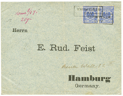 TOGO : 1891 GERMANY 20pf (x2) Canc. AUS WESTAFRIKA + "LOME 8/6 91" On Envelope To HAMBURG. Vvf. - Togo