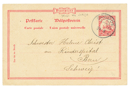 "YENDI Via SOKODE" : 1913 P./Stat 10pf Datelined "YENDI 15.08.1913" Canc. SOKODE 24.08.13 To SWITZERLAND. Vf. - Togo
