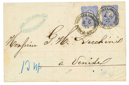 1875 GERMANY 20 Pfge (x2) Canc. KAISERL. DEUTSCHE P.A CONSTANTINOPEL On Cover To VENEZIA (ITALY). Vf. - Turkey (offices)